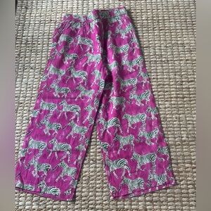 Wide leg Zebra Print linen pants